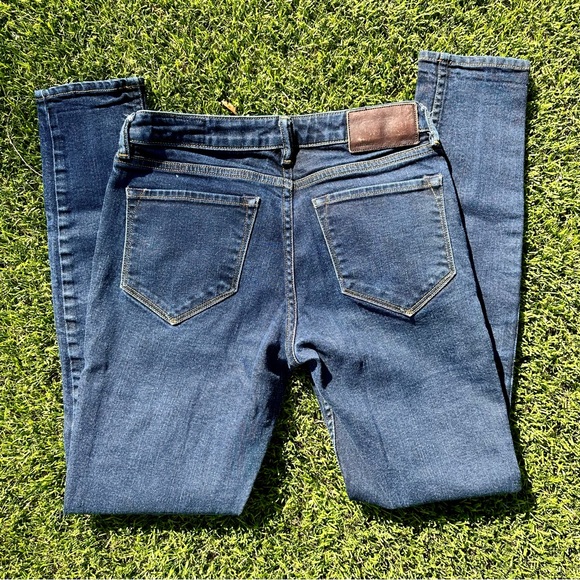 AllSaints Ashby Low Rise Skinny Fit Dark Denim Blue Jeans - Picture 4 of 5